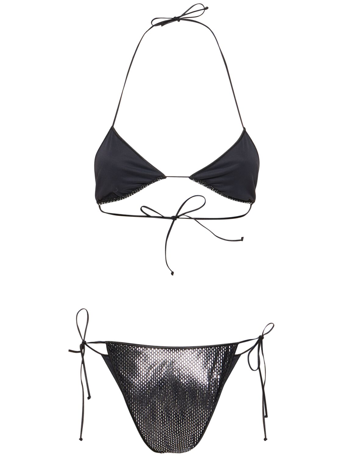 Shop Reina Olga Triangle Bikini In Black