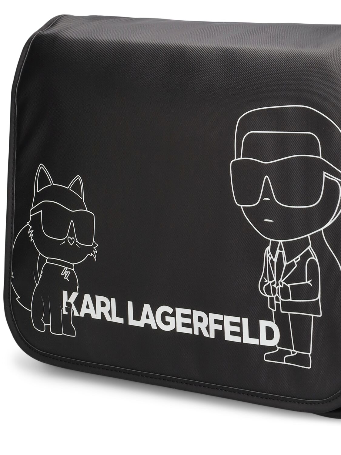 Shop Karl Lagerfeld Nylon Changing Bag, Mat & Bottle Holder In Schwarz