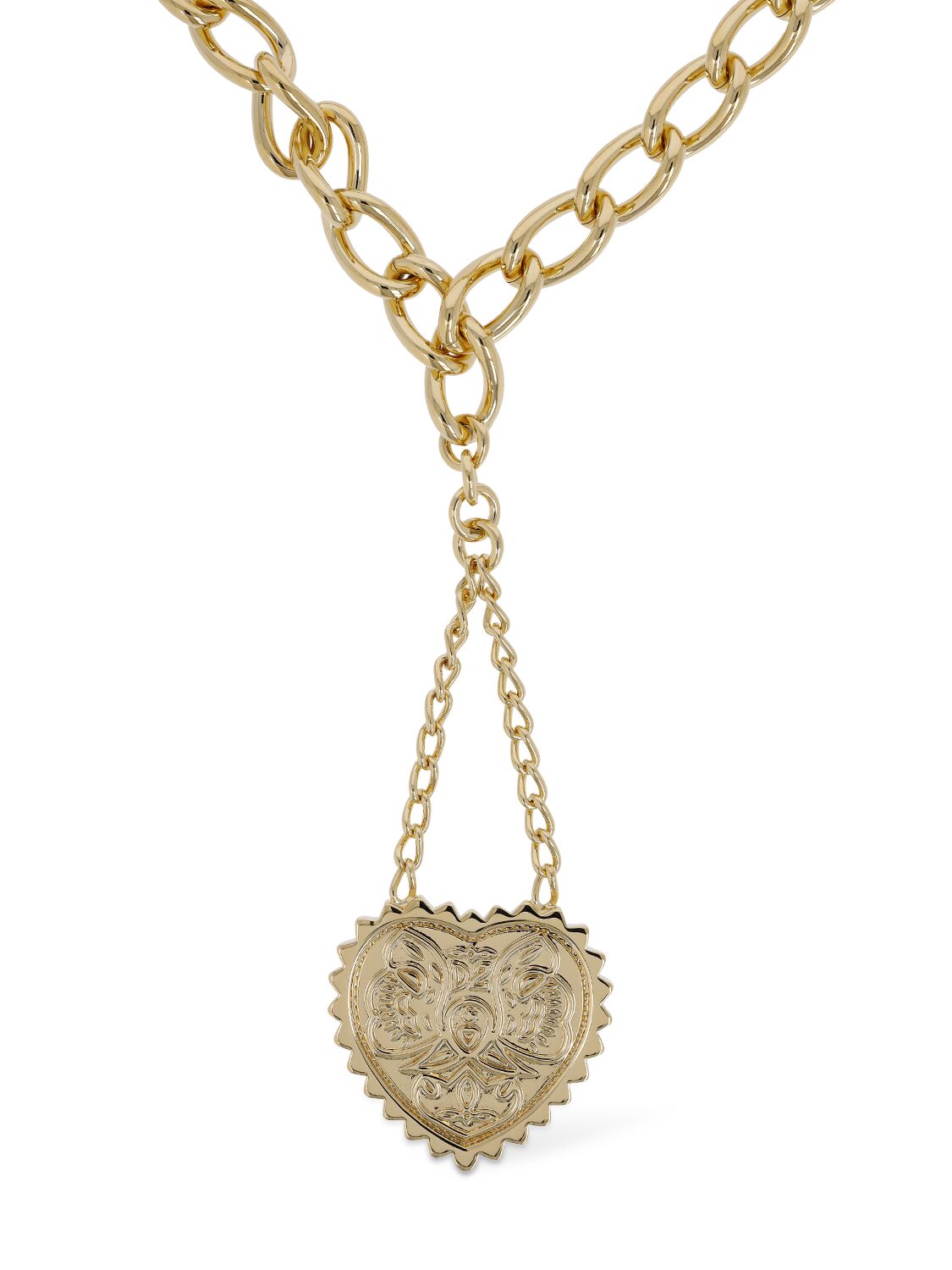 Shop Dsquared2 Open Your Heart Double Wrap Necklace In Gold