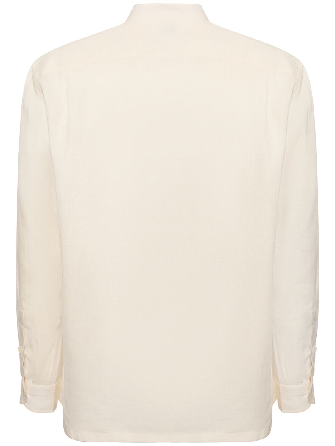 Shop Pt Torino Linen Mariner Shirt In White