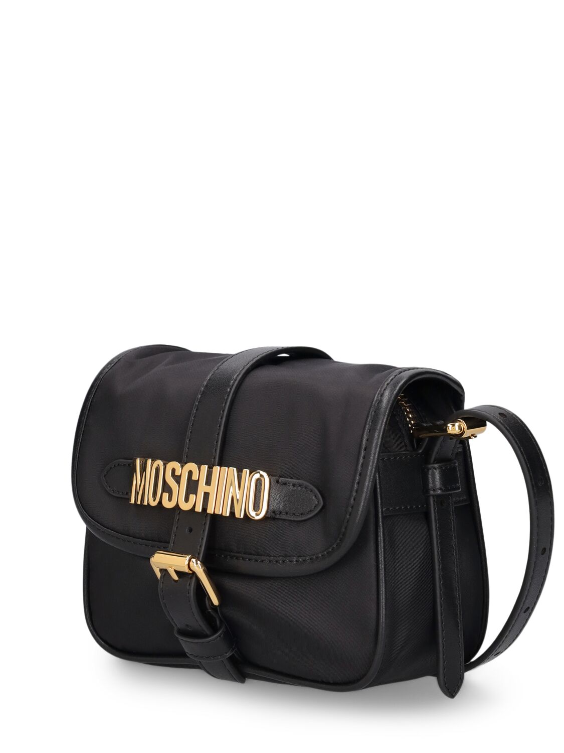 Shop Moschino Multi-pocket Nylon Crossbody Bag In Black