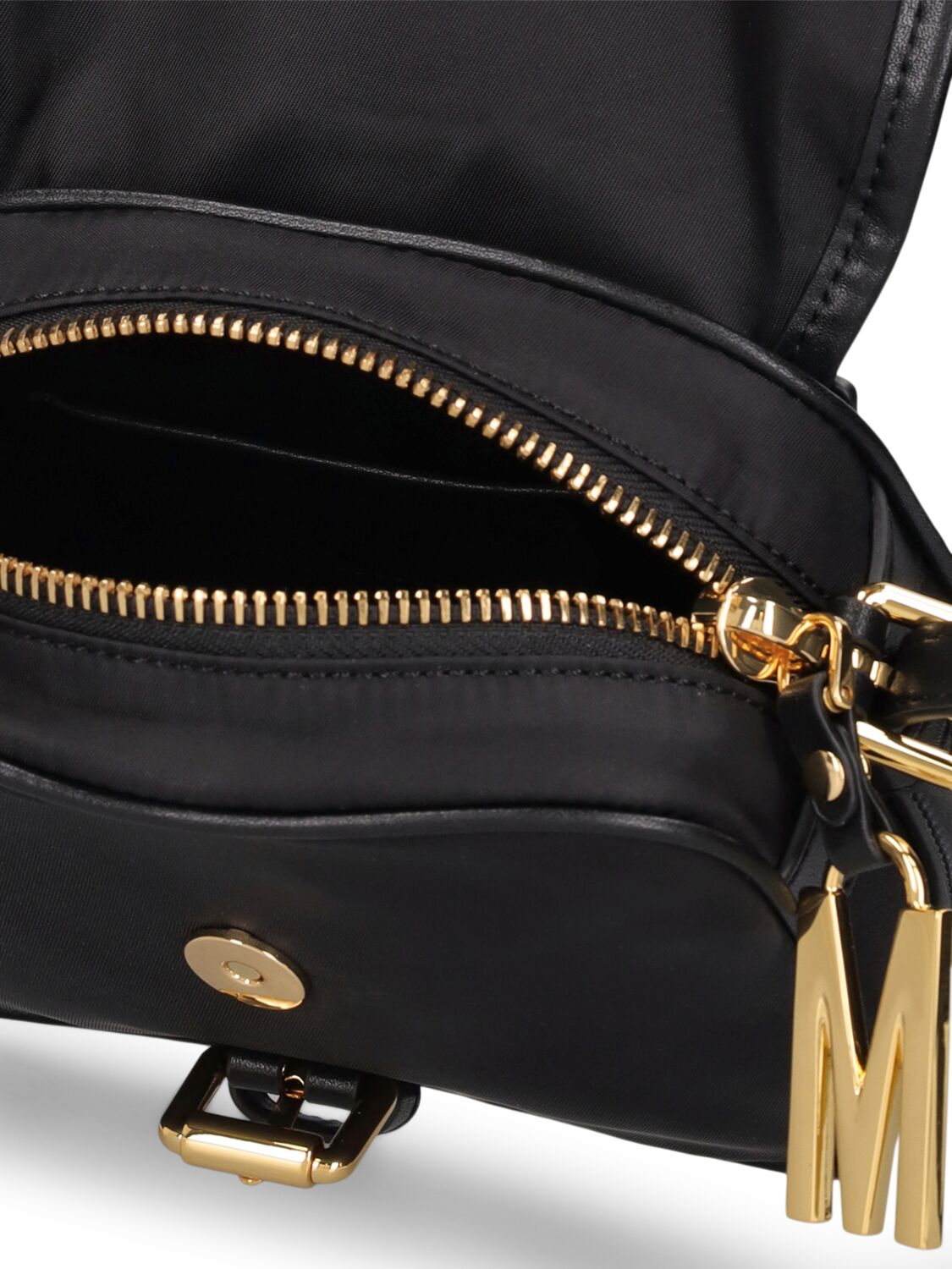 Shop Moschino Multi-pocket Nylon Crossbody Bag In Black
