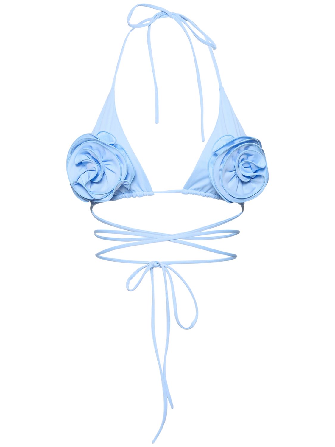 Image of 3d Flower Tech Triangle Bikini Top