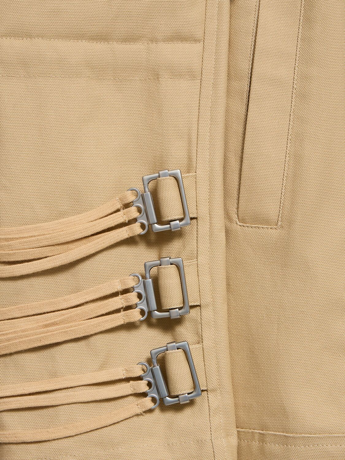 Shop Cannari Concept Loose Fit Cotton Jacket In Beige