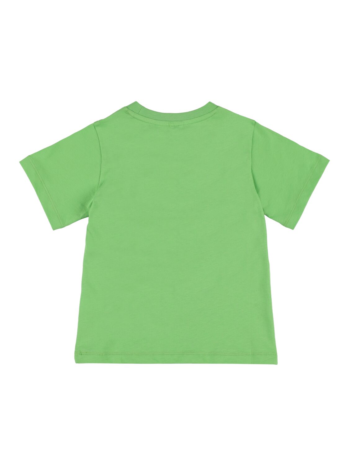 Shop Stella Mccartney Printed Organic Cotton Jersey T-shirt In Green