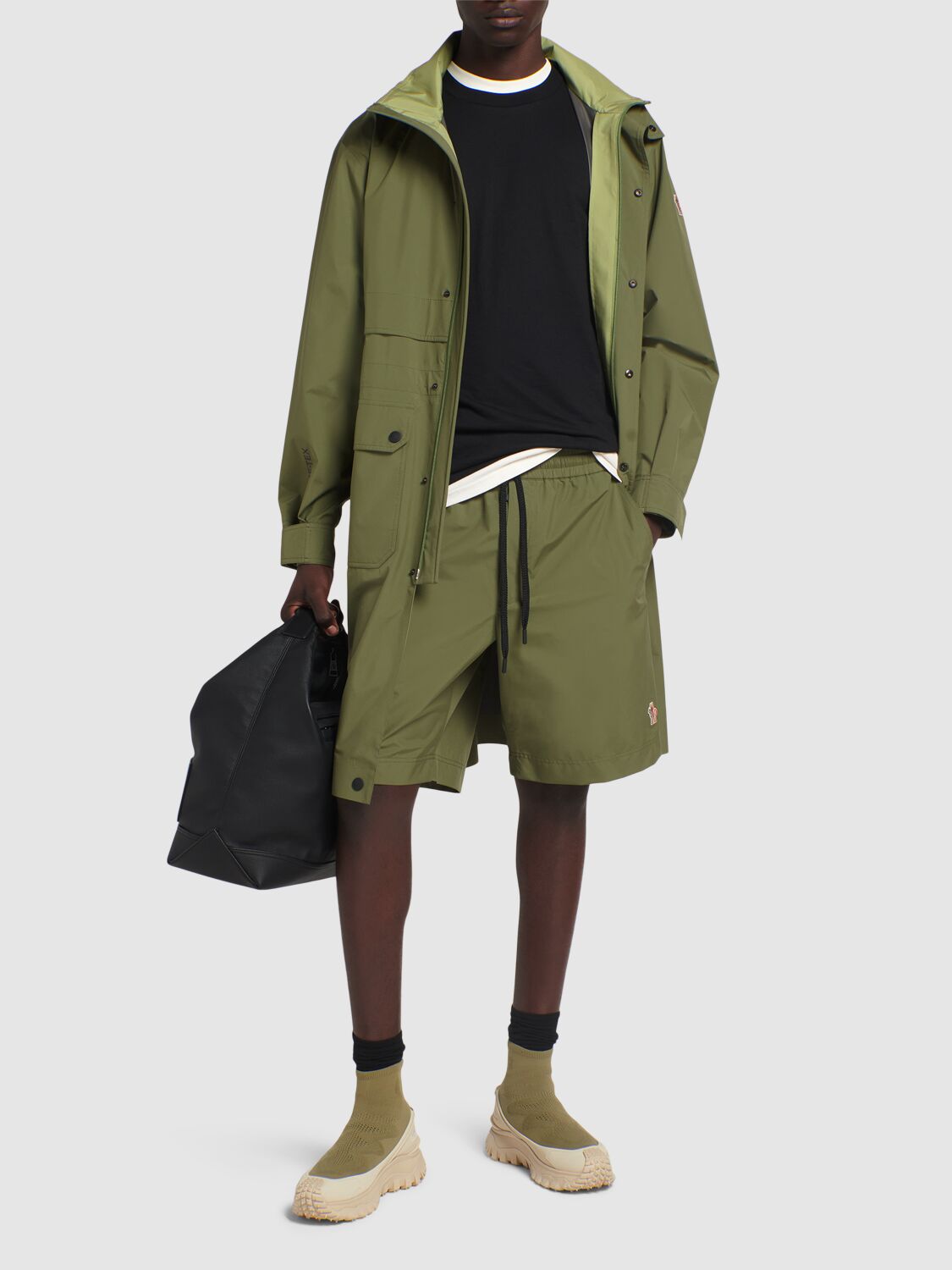 Shop Moncler Steig Tech Parka In Green