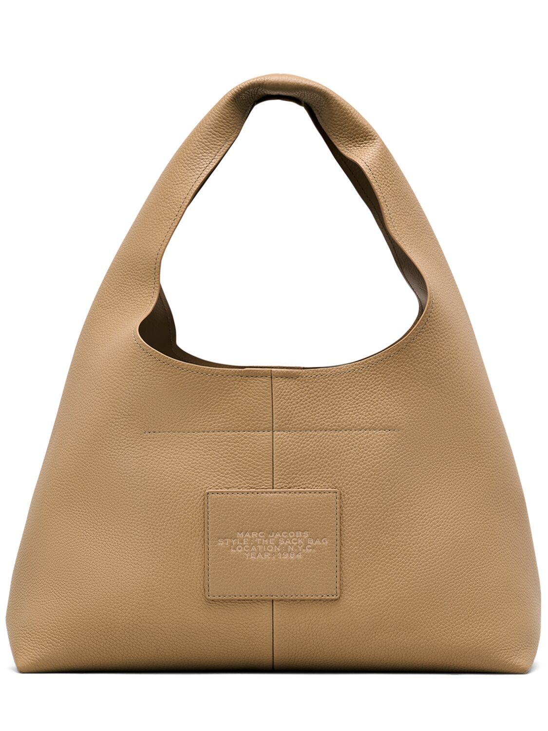Shop Marc Jacobs The Sack Leather Shoulder Bag In Camel