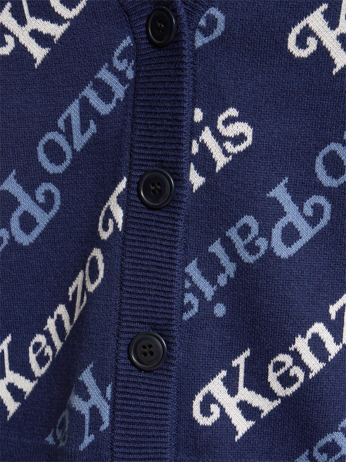 Shop Kenzo X Verdy Cotton & Wool Cardigan In Blue