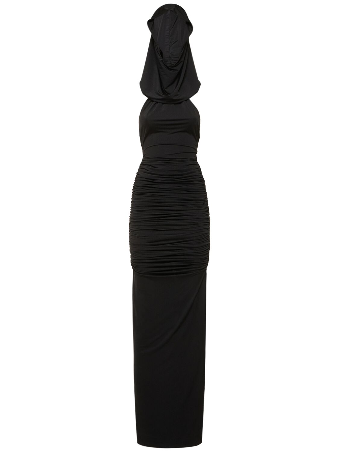 Giuseppe Di Morabito Stretch Jersey Ruched Long Dress In Black