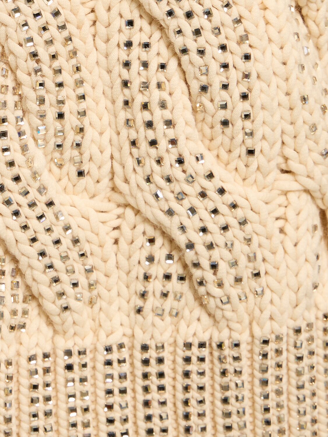 混棉镂空针织毛衣