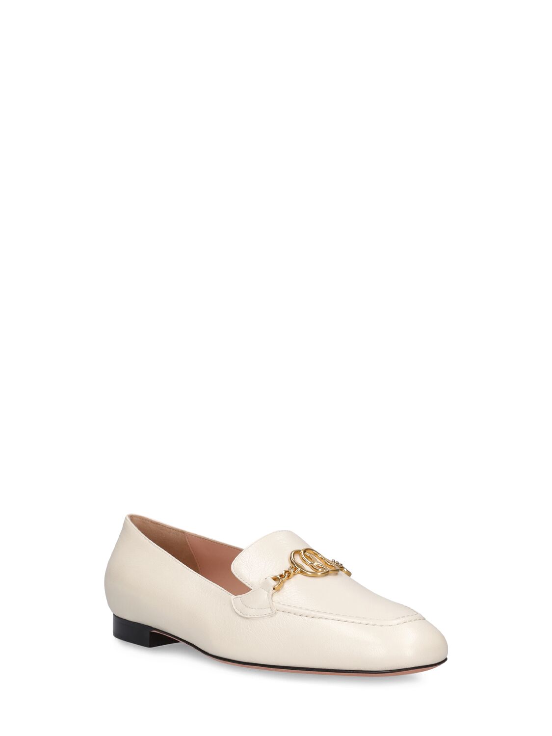 Shop Bally 10mm Obrien Leather Loafers In Off White