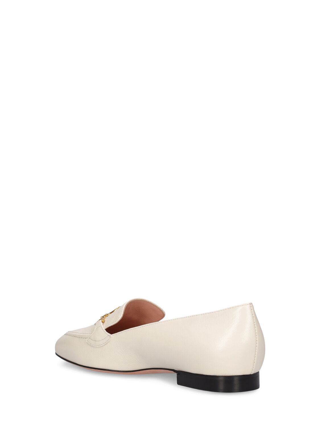 Shop Bally 10mm Obrien Leather Loafers In Off White