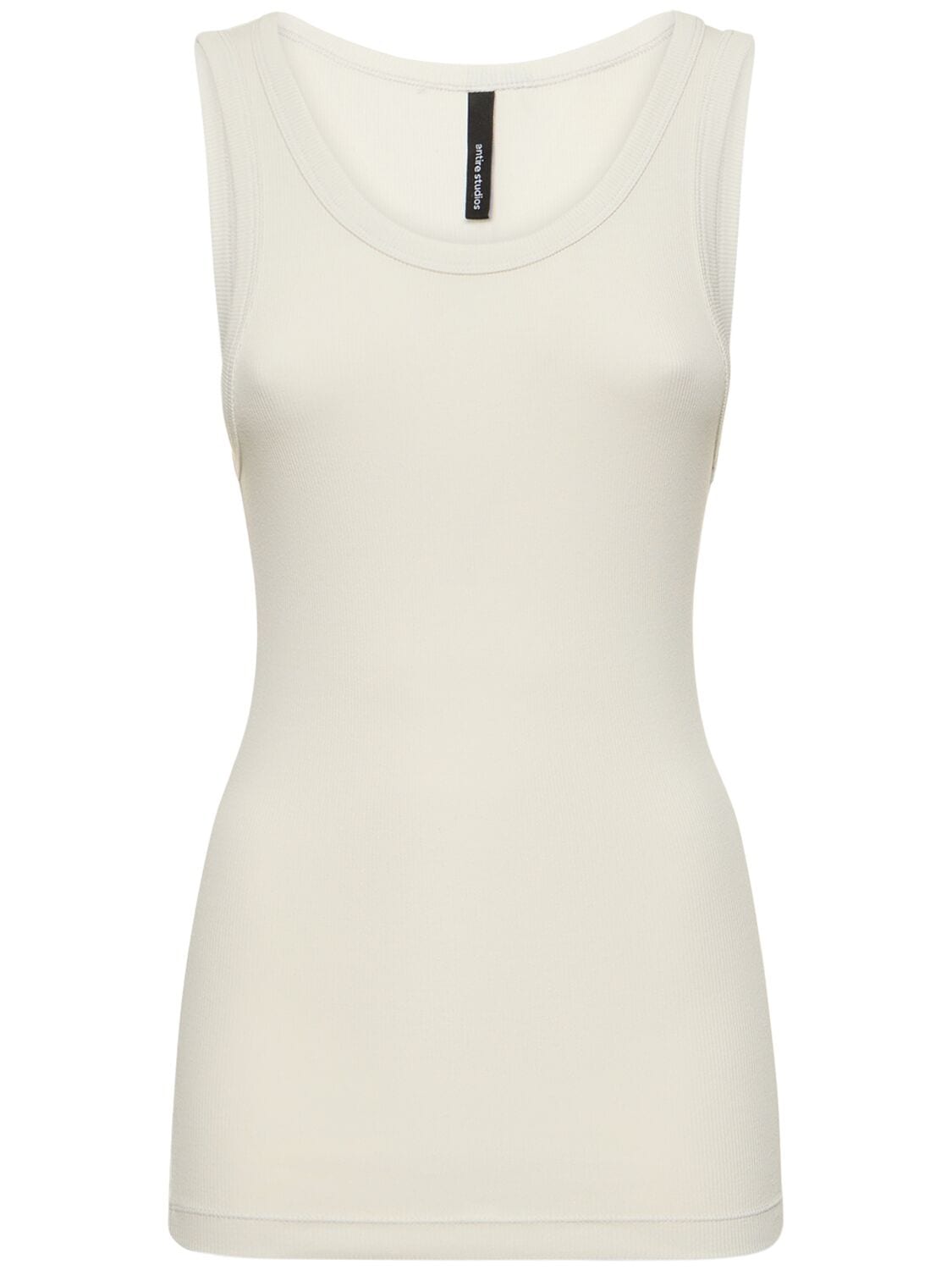 Rib Cotton Blend Tank Top