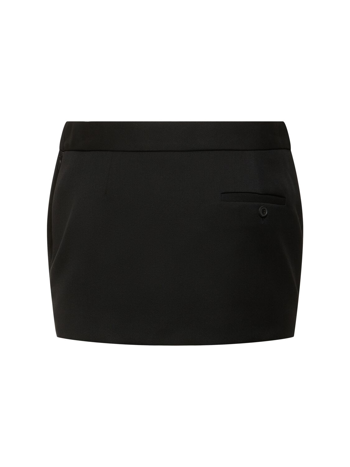Shop Wardrobe.nyc Wool Mini Skirt In Black