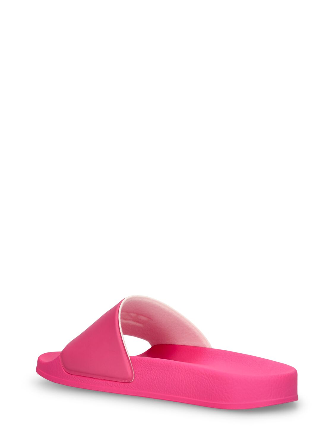 Shop Msgm 15mm Rubber Pool Slide Sandals In Fuchsia