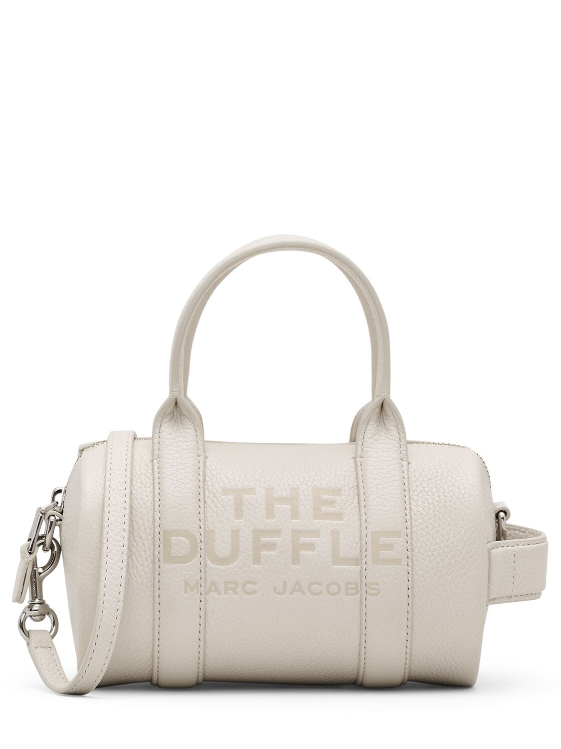 Marc Jacobs The Mini Duffle Leather Bag In White