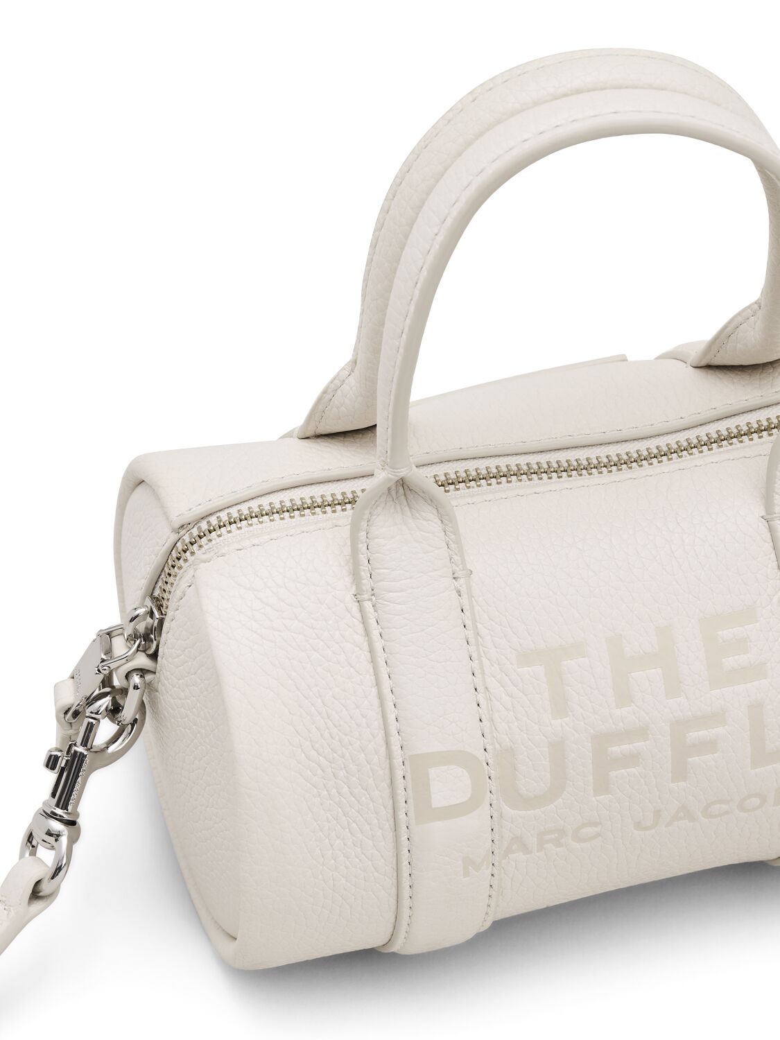 Shop Marc Jacobs The Mini Duffle Leather Bag In White