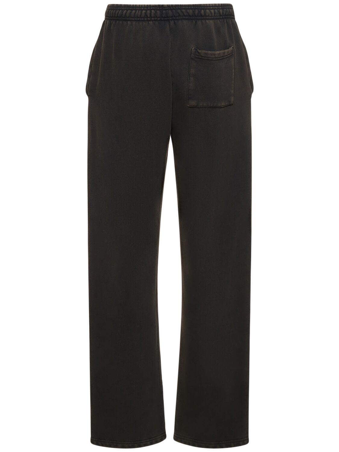 Shop Entire Studios Straight-leg Cotton Sweatpants In Washed Black