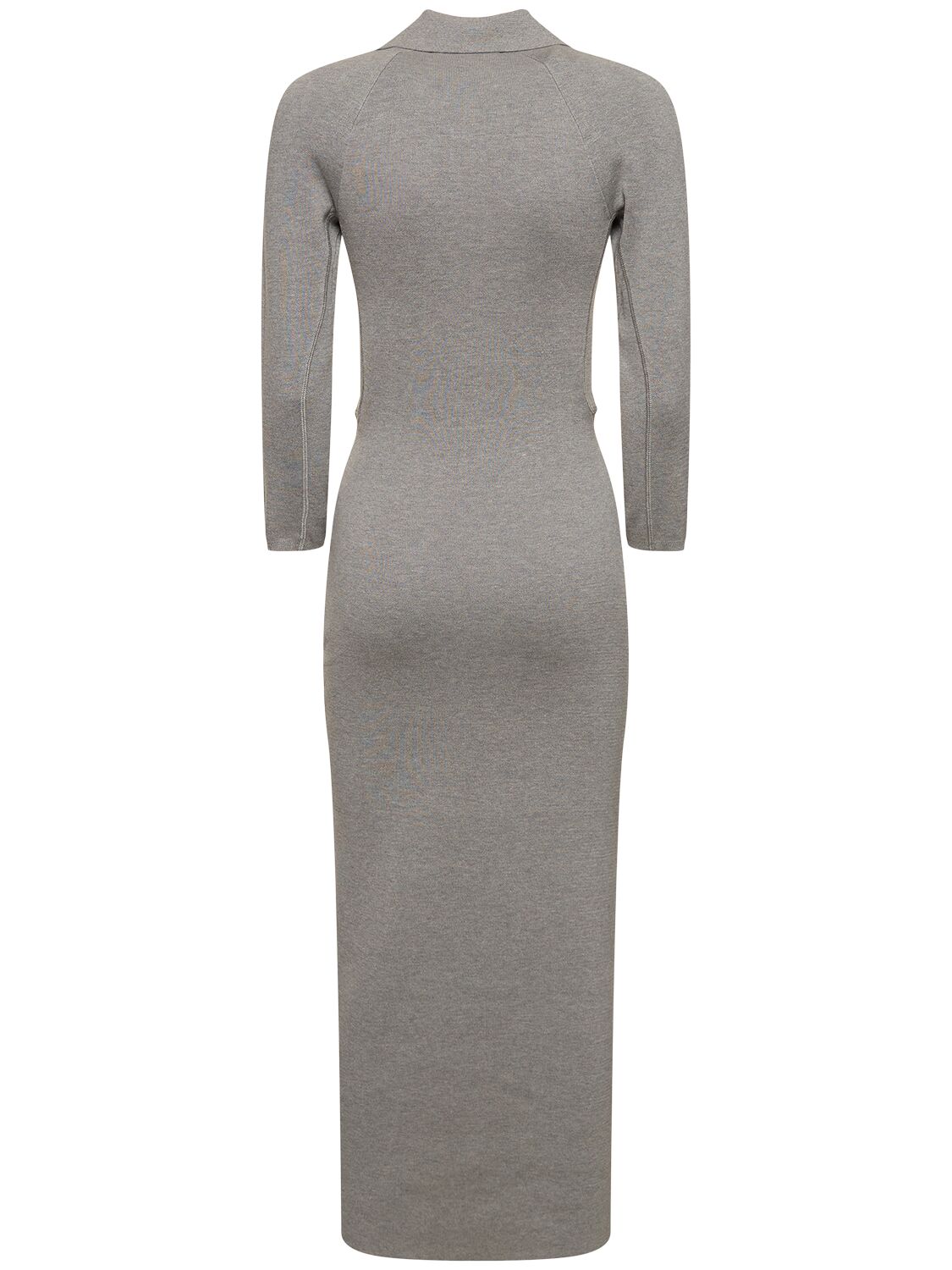 Shop 16arlington Alerone Silk & Cotton Midi Polo Dress In Grey
