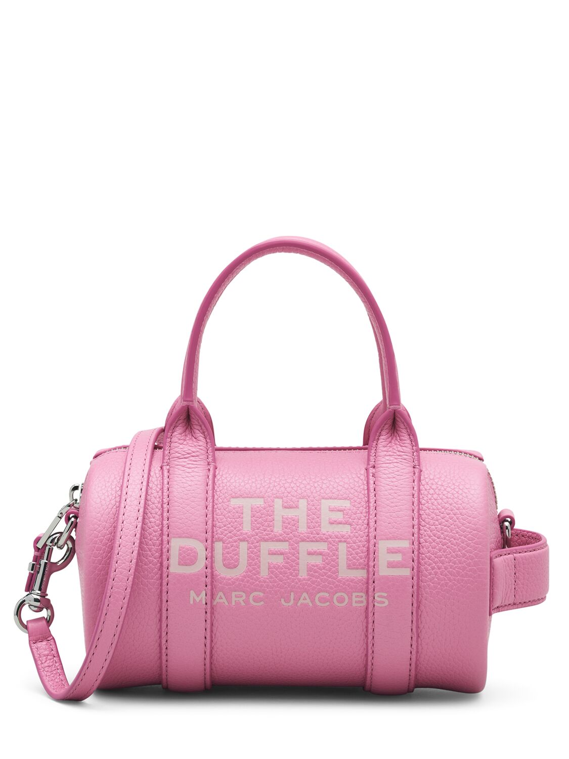 Marc Jacobs The Mini Duffle Leather Bag In Petal Pink