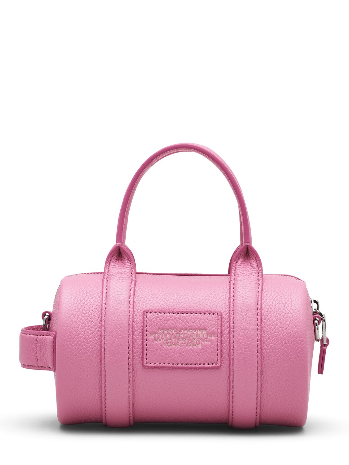 Shop Marc Jacobs The Mini Duffle Leather Bag In Petal Pink