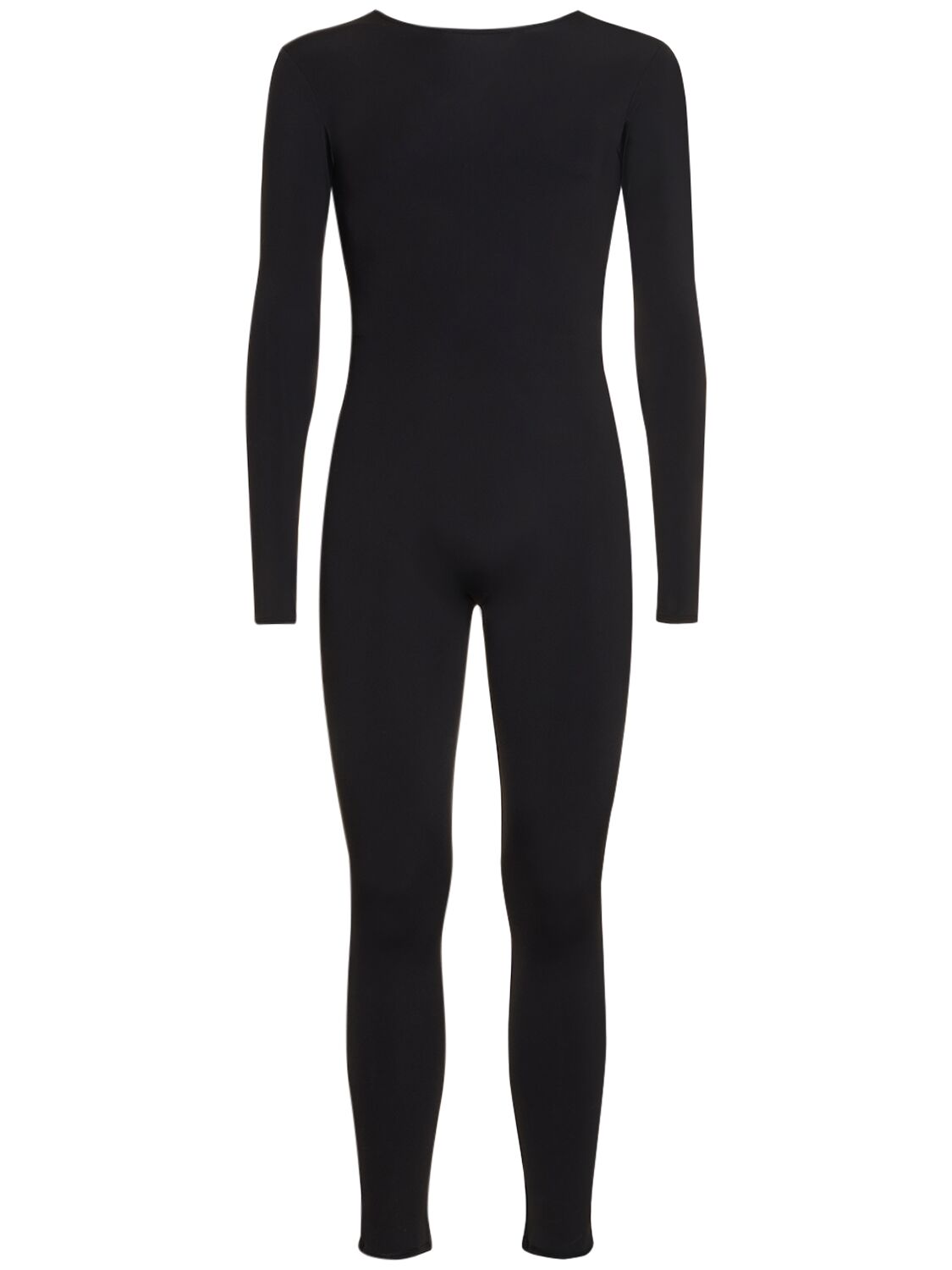 Entire Studios Nylon Long Sleeve Jumpsuit In Soot