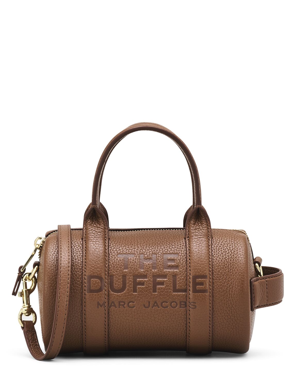 Shop Marc Jacobs The Mini Duffle Leather Bag In Argan Oil