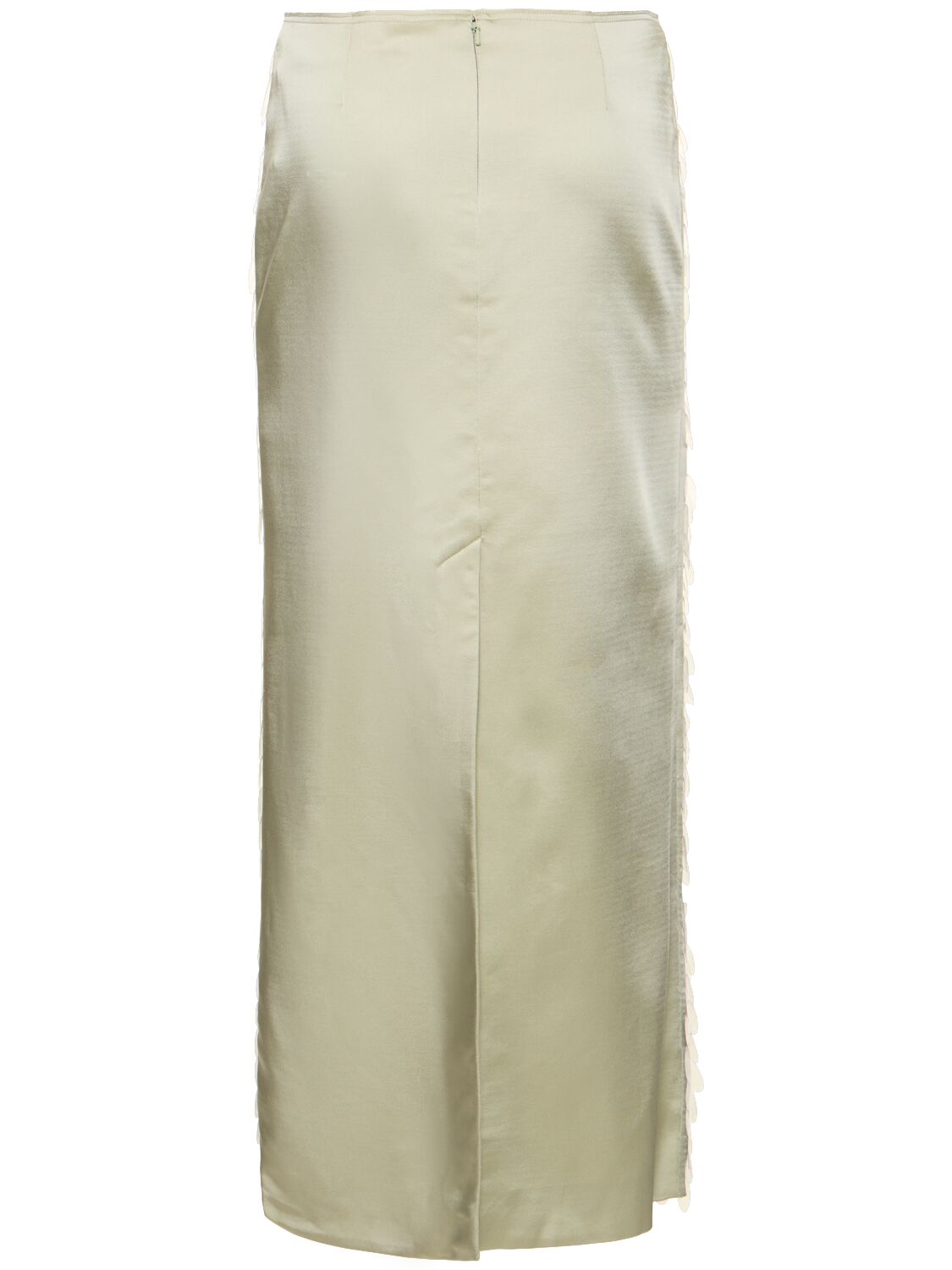 Shop 16arlington Delta Sequined Mid Rise Long Skirt In White