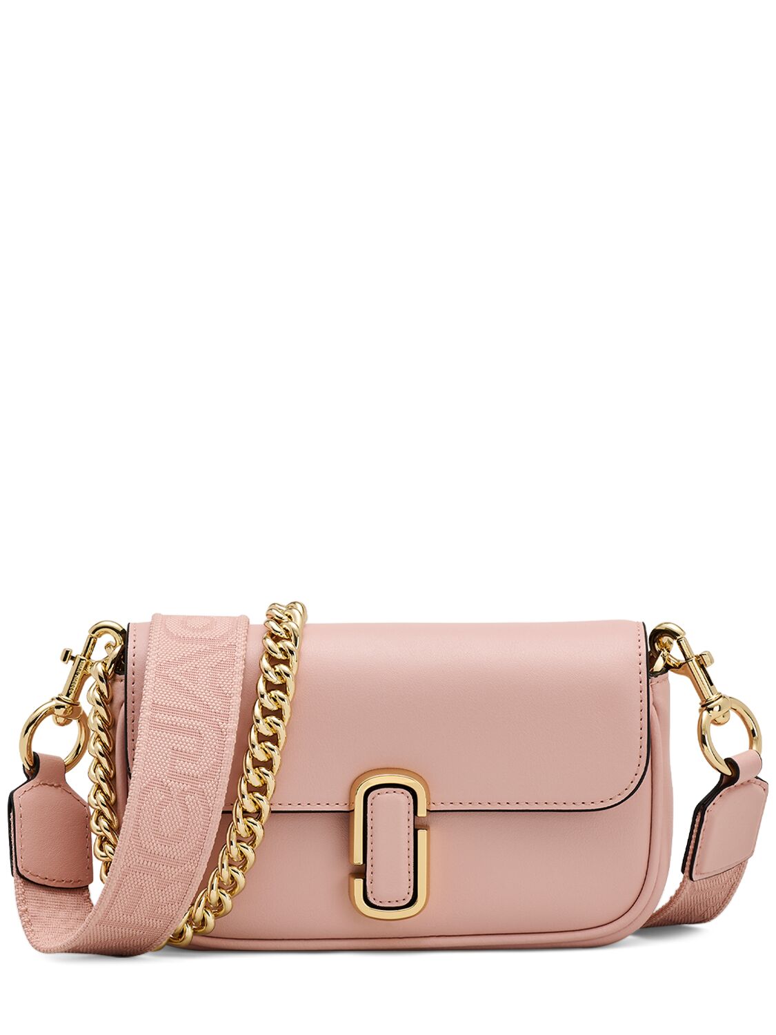 Shop Marc Jacobs The Mini Bag Leather Shoulder Bag In Rose