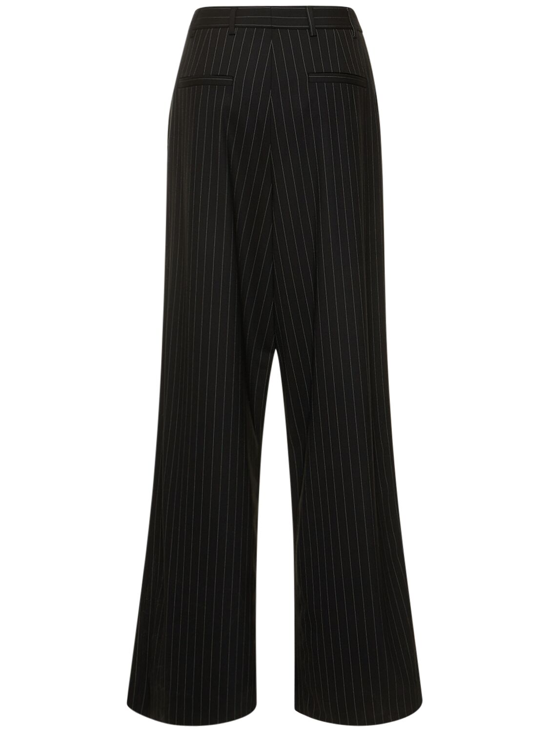 Shop Giuseppe Di Morabito Stretch Wool Wide Pants In Black