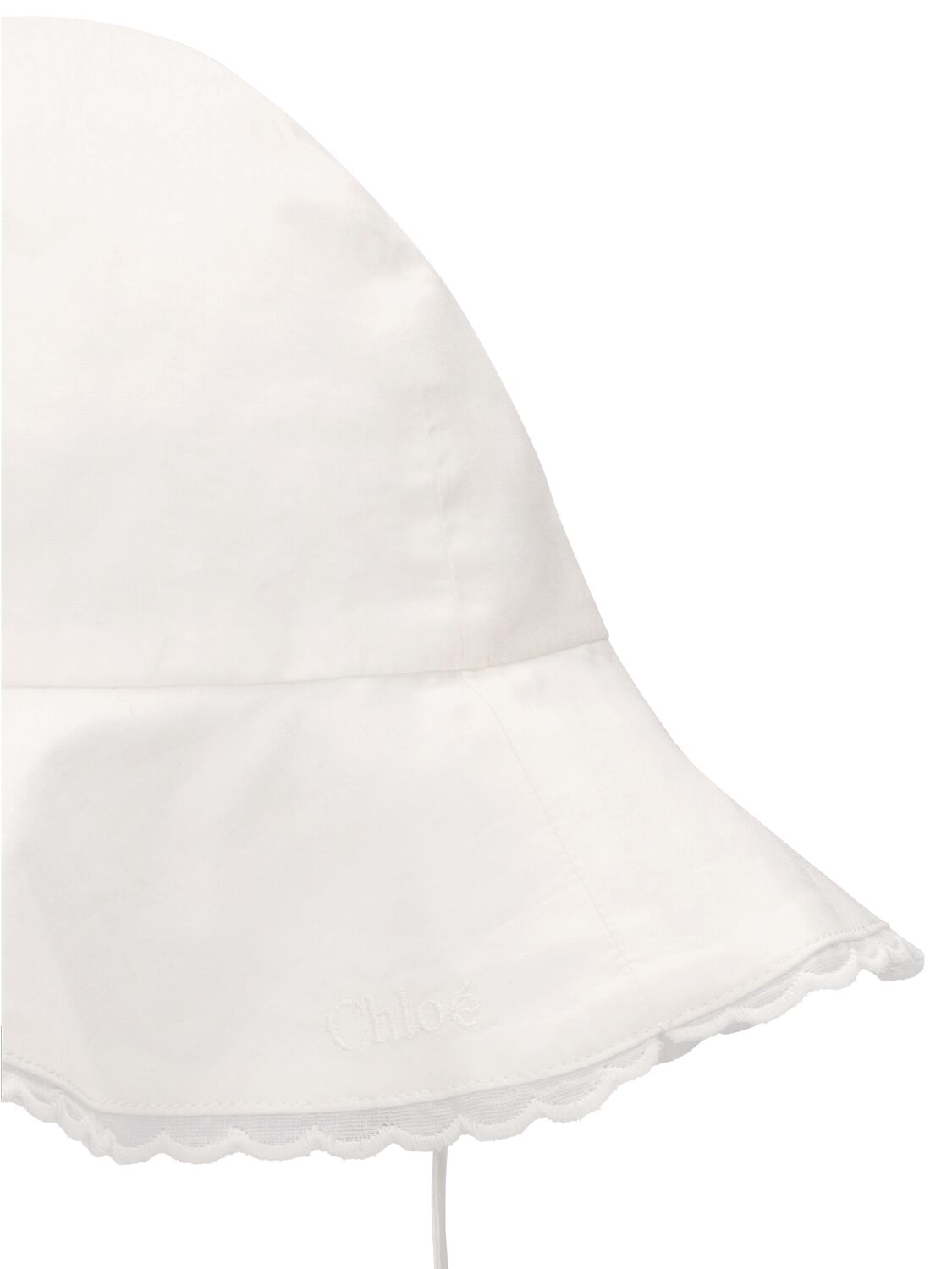 Shop Chloé Cotton Sunhat In Off-white