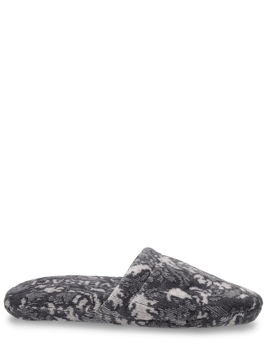 Versace Barocco Renaissance Bath Slippers In Anthracite