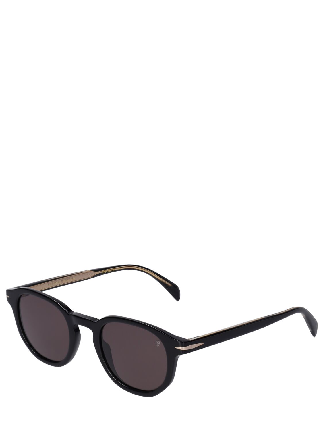 Shop Db Eyewear By David Beckham Db Round Acetate Sunglasses In Schwarz