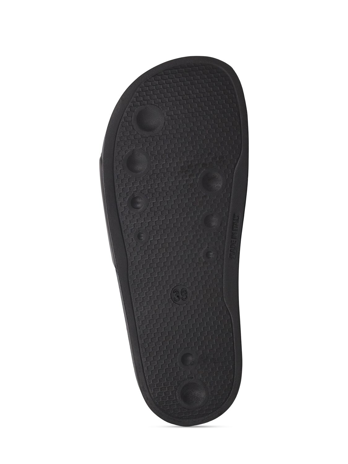 Shop Msgm 15mm Rubber Pool Slide Sandals In Black