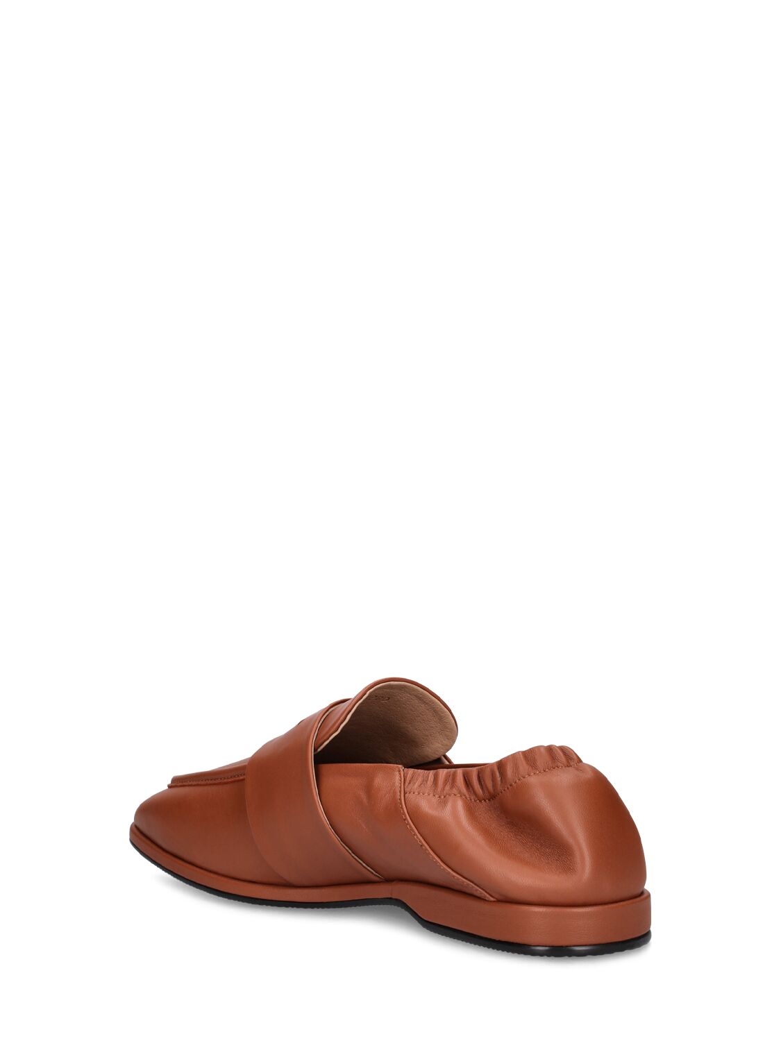 Shop After Pray Square Penny Loafers W/ Band In Tan Brown