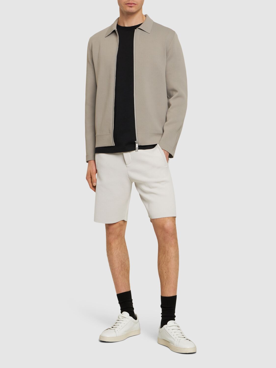 Shop Alphatauri Posos Drawstring Shorts In Off White