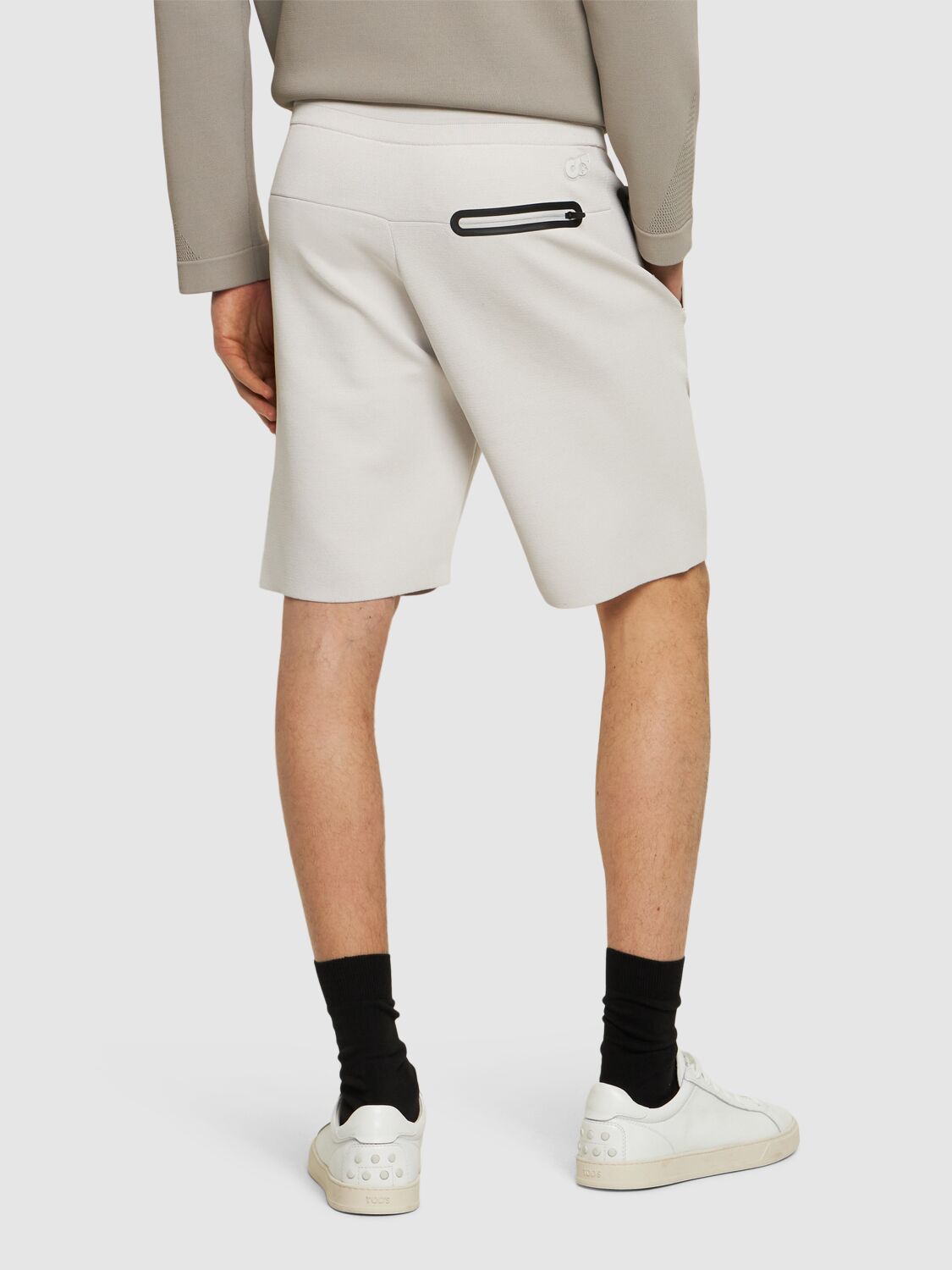 Shop Alphatauri Posos Drawstring Shorts In Off White
