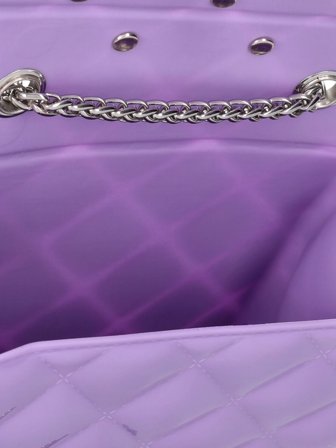Shop Monnalisa Embellished Pvc Shoulder Bag In Light Purple