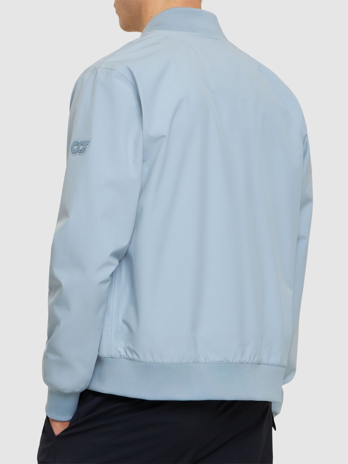 Shop Alphatauri Ostol Casual Jacket In Stone Blue