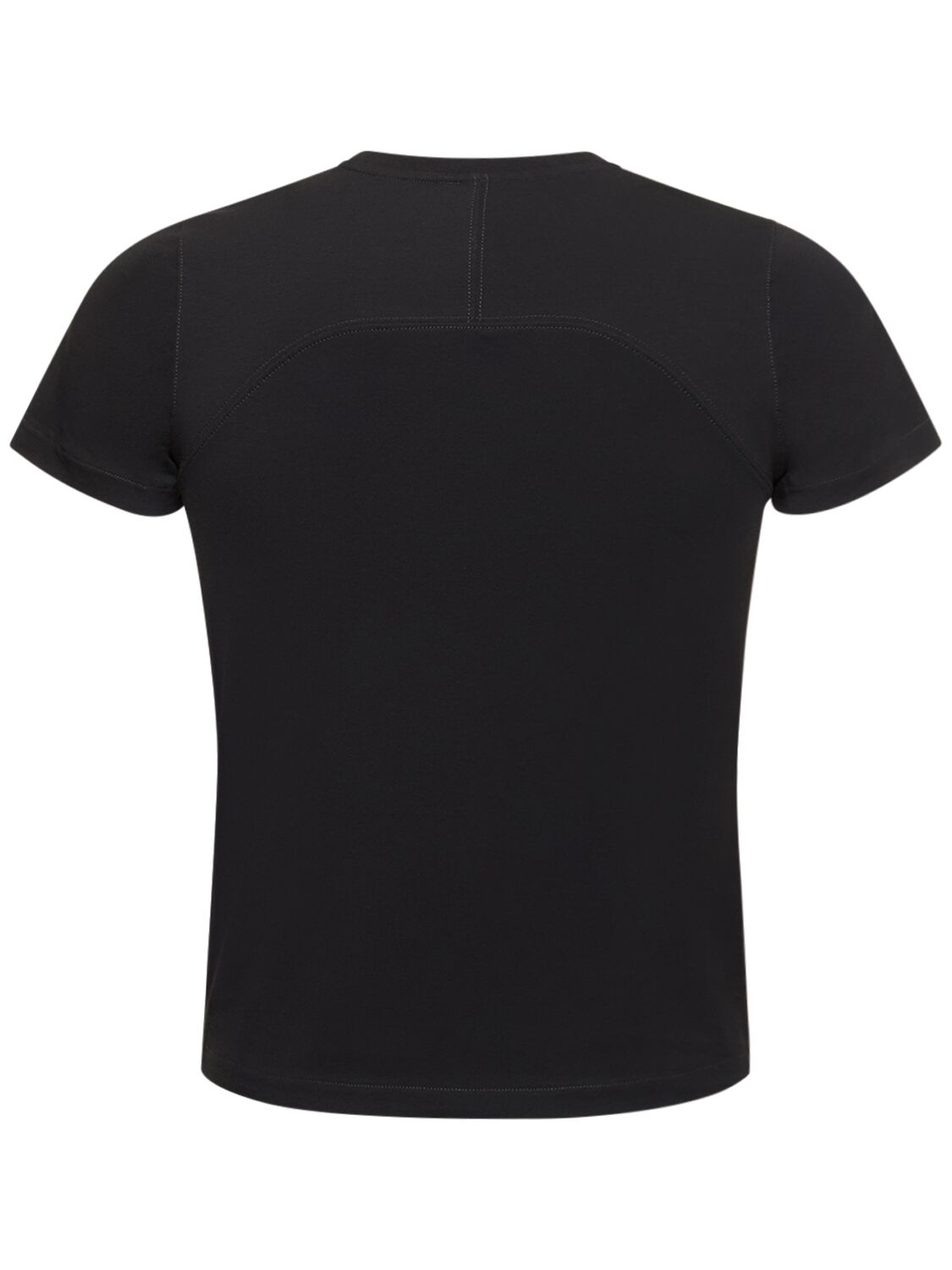 Shop Entire Studios Mini Cotton Cropped T-shirt In Soot