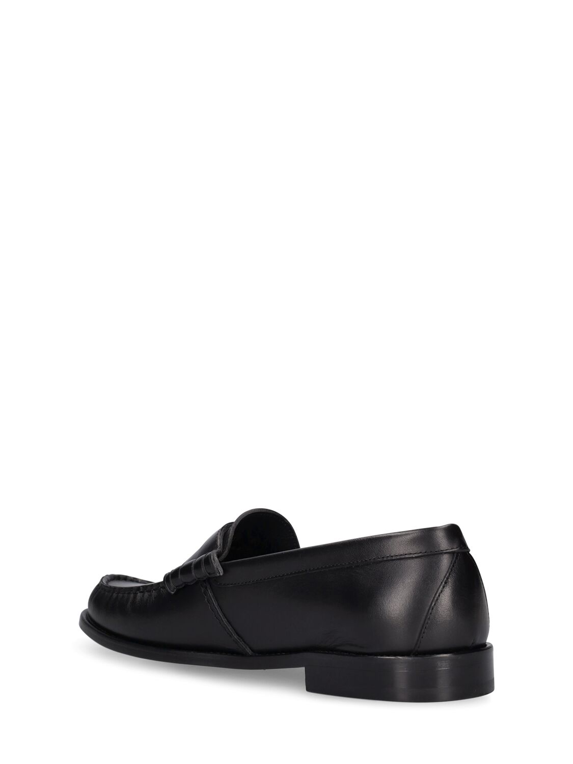 Shop Rhude Leather Loafers In Black
