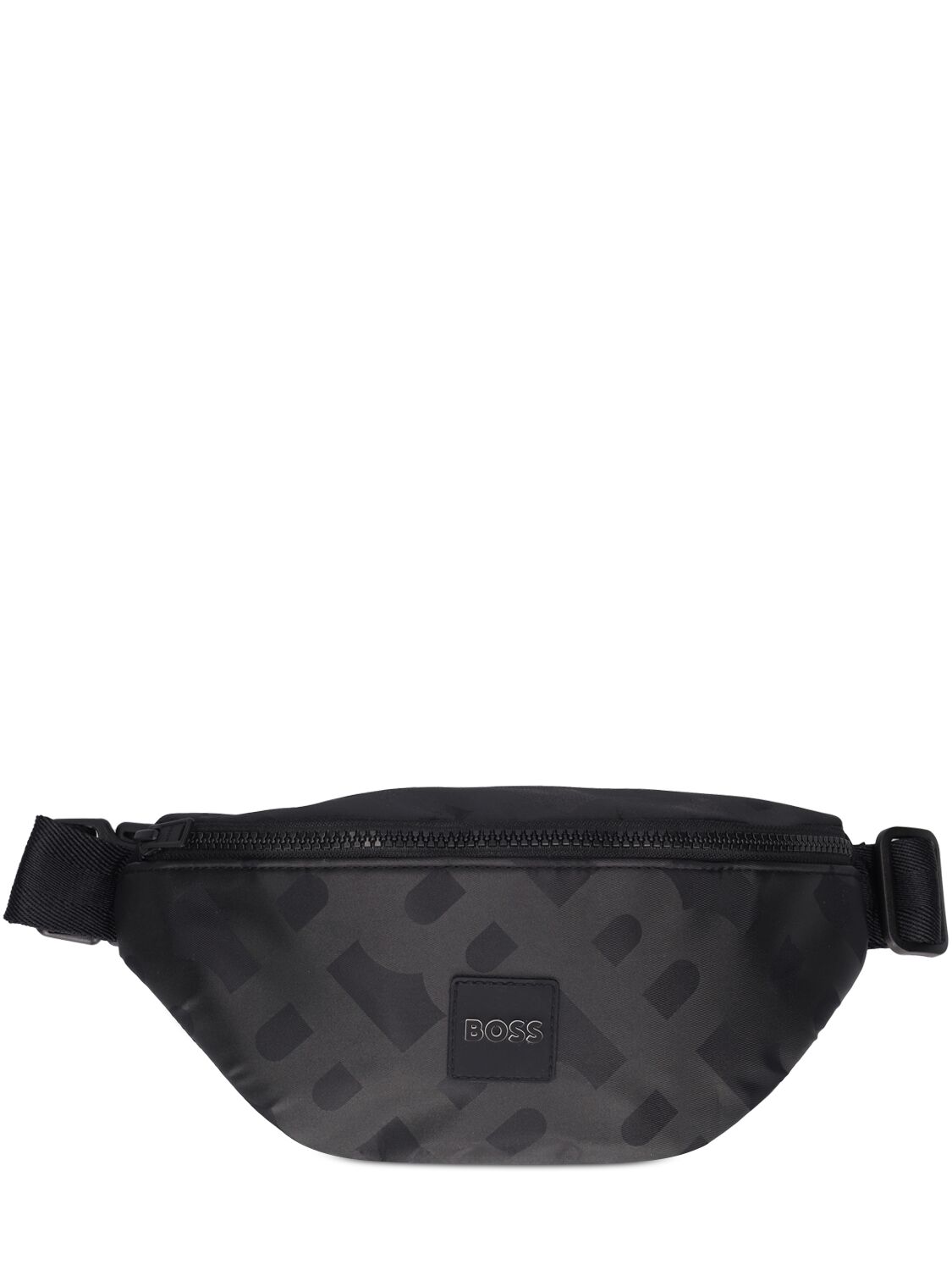 Shop Hugo Boss Logo Print Nylon Belt Bag In Black