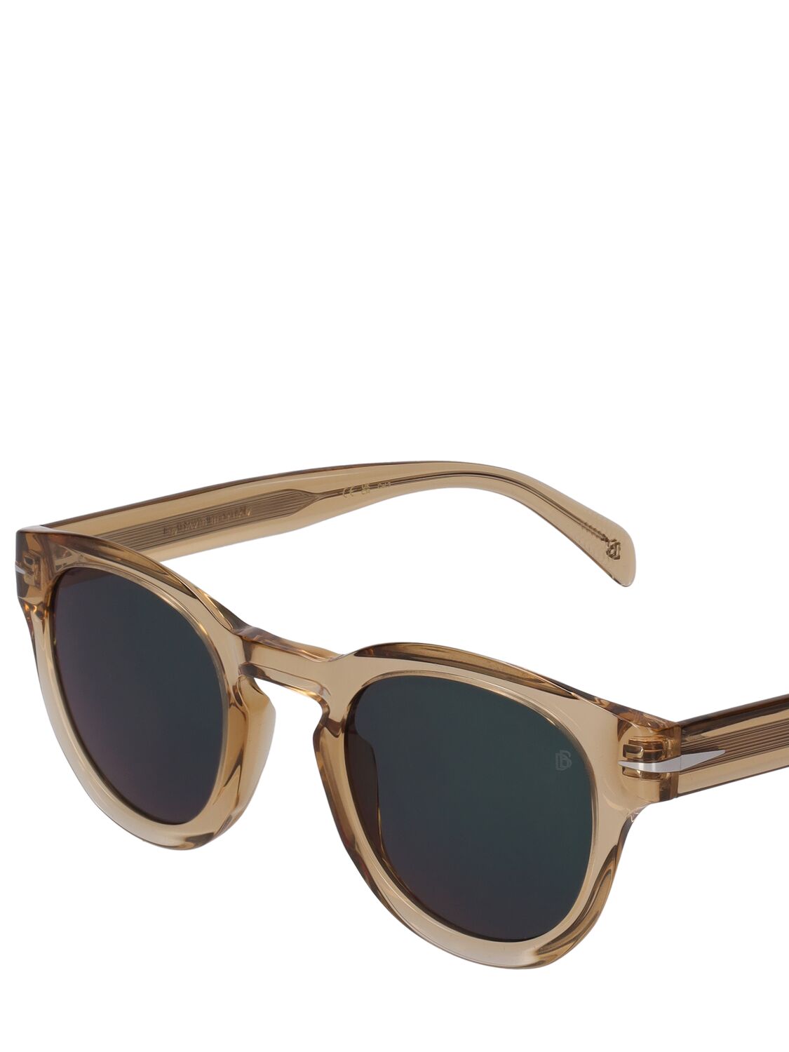 Shop Db Eyewear By David Beckham Db Squared Acetate Sunglasses In Ocker