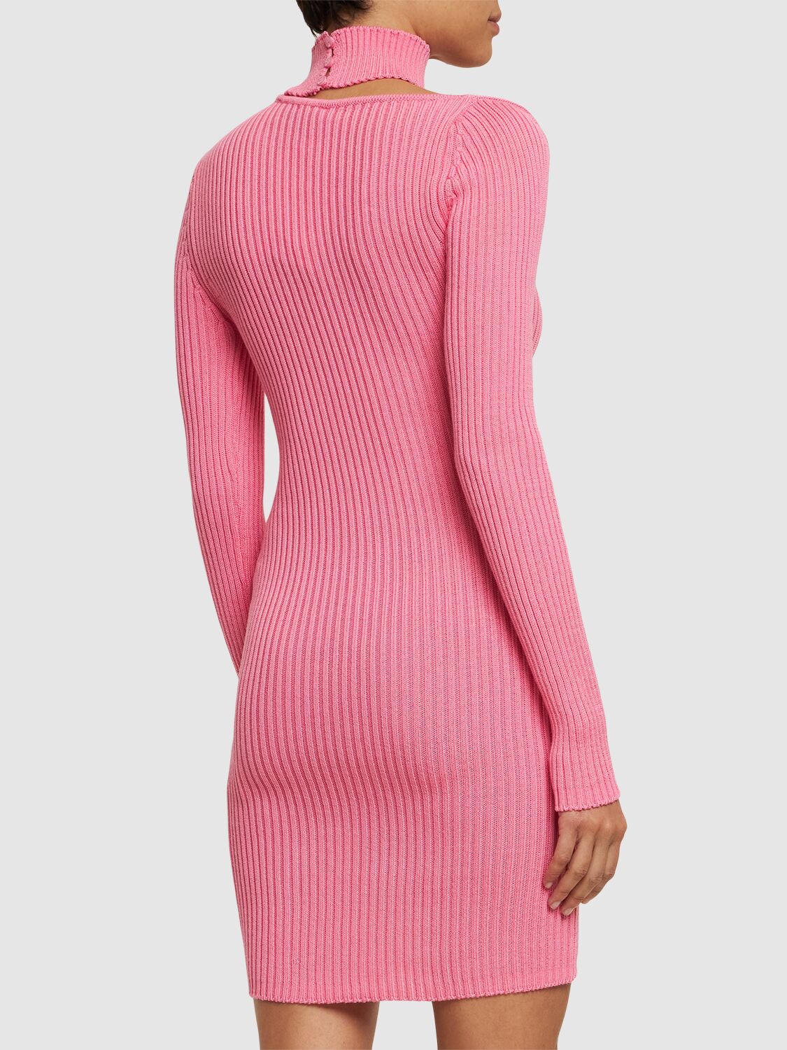 Shop Giuseppe Di Morabito Cotton Mini Dress In Pink