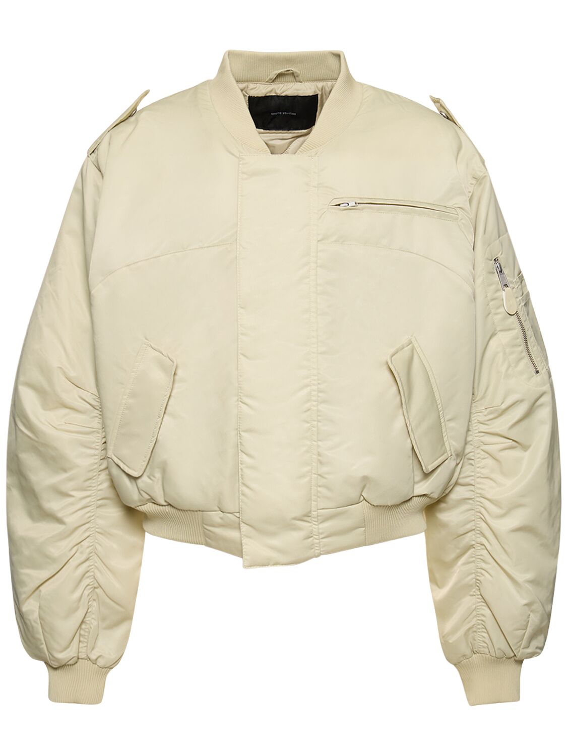 Entire Studios A-2 Quilted Nylon Bomber Jacket In Soy