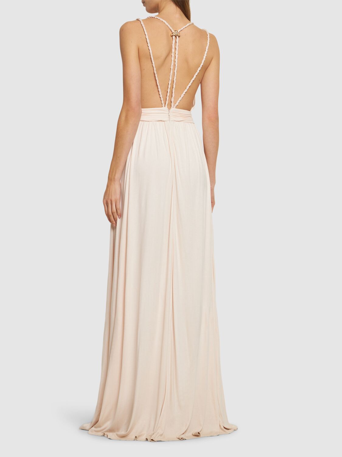 MITHRIDATE WOVEN STRAP SLIP LONG DRESS 