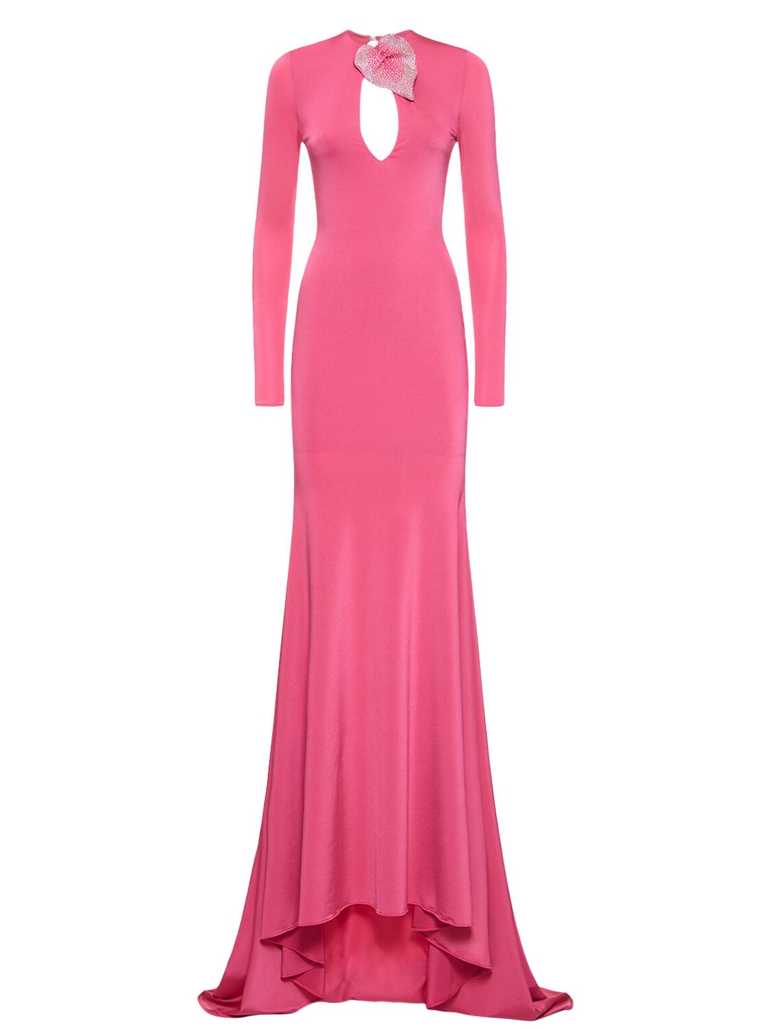 Giuseppe Di Morabito Stretch Jersey Midi Dress In Hot Pink