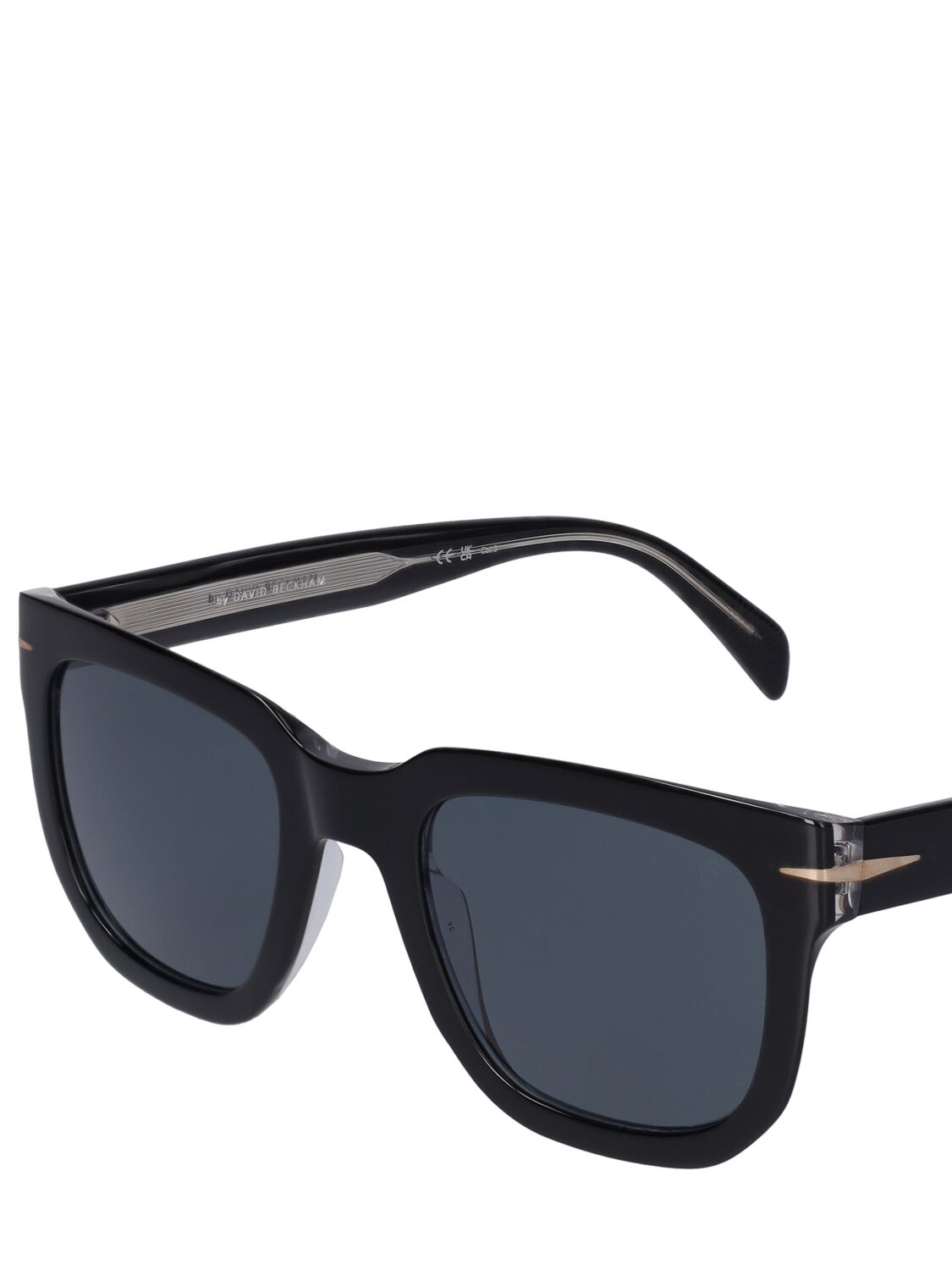 Shop Db Eyewear By David Beckham Db Squared Acetate Sunglasses In Black