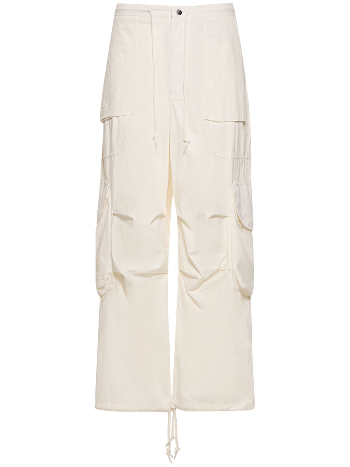 Entire Studios Freight Cotton Cargo Trousers In Milk