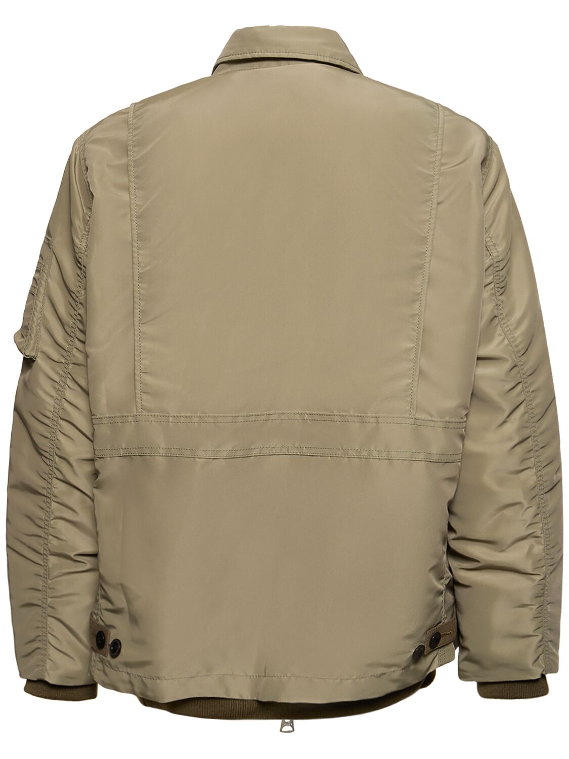 Shop Sacai Nylon Twill Jacket In Light Khaki